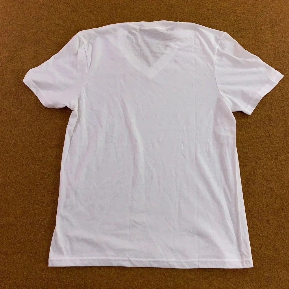 Nautica Mens Small White 5-Pack V-Neck Logo Cotton Blend T-Shirts New